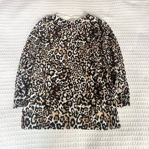Talbots Animal Print Knit sweater size large